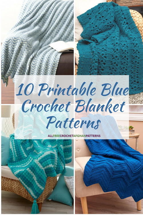 10 Printable Blue Crochet Blanket Patterns 10 Printable Blue Crochet Blanket Patterns