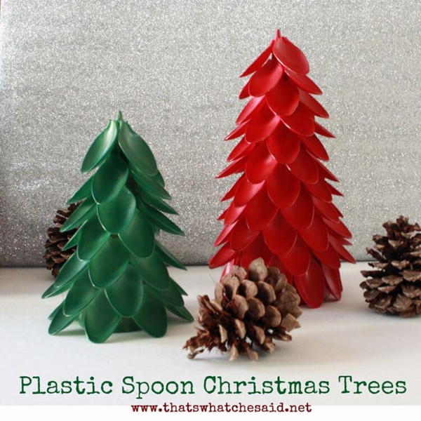 Plastic Spoon Christmas Trees Plastic Spoon Christmas Trees
