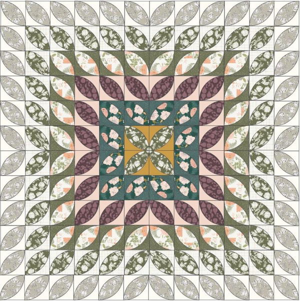 Fairy Tale Flower Quilt Pattern Diagram Three Fairy Tale Flower Quilt Pattern Diagram Three
