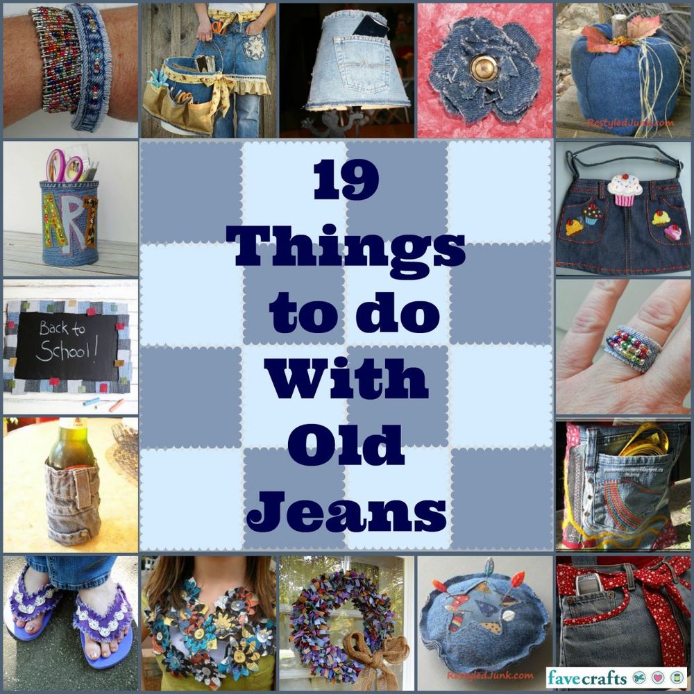What To Do With Old Jeans 19 Recycled Crafts With Denim