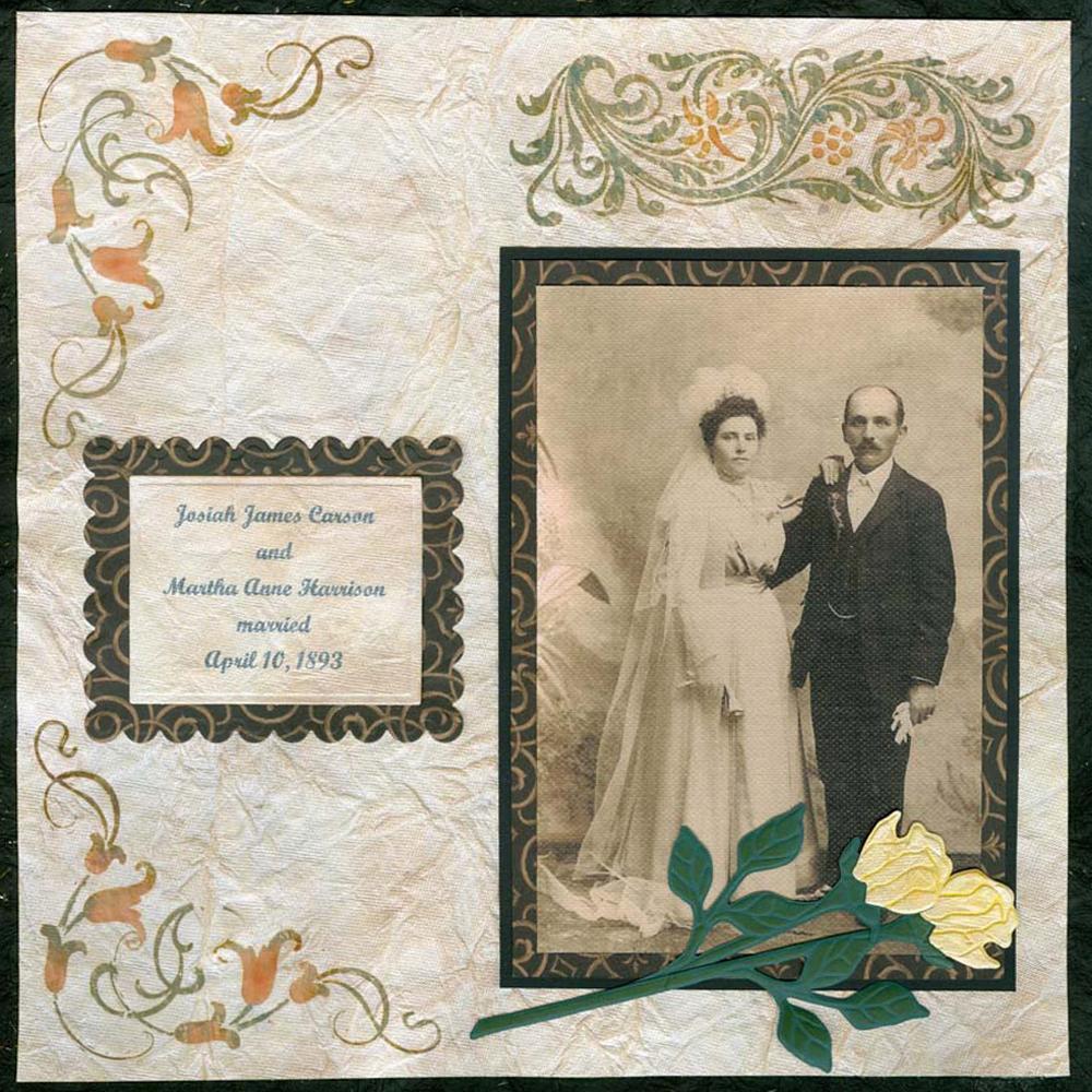 Vintage Wedding Day Scrapbook Layout FaveCrafts