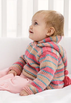 Chunky Hoodie Baby Sweater Knitting Pattern | FaveCrafts.com