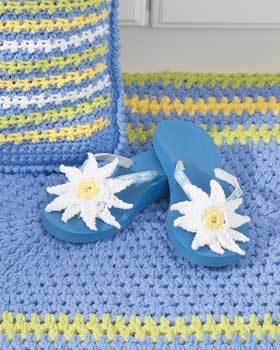 daisy flip flops crochet pattern favecraftscom