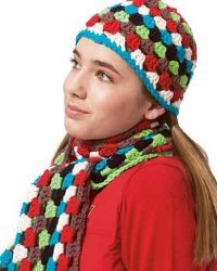 Beginner Crochet Hat and Scarf Set | FaveCrafts.com