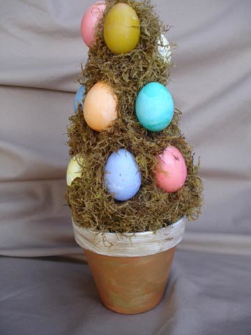 Easter Egg Moss Topiary | FaveCrafts.com