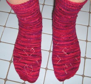 Heart Lace Socks | AllFreeKnitting.com