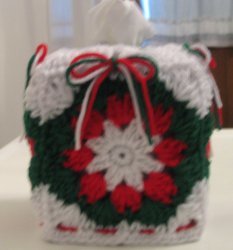 Christmas tissue box boutique favecrafts materials crochet Christmas Shells and Bows Boutique Tissue Box Cover | FaveCrafts.com