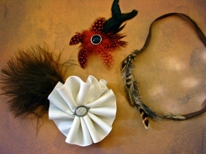 hair accessories sassy feather materials