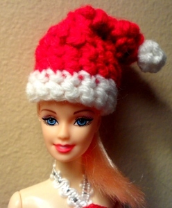 Fashion Doll Santa Hat | AllFreeCrochet.com