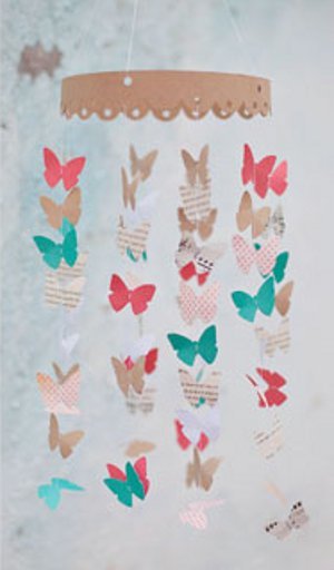 Paper Butterfly Mobile FaveCrafts.com