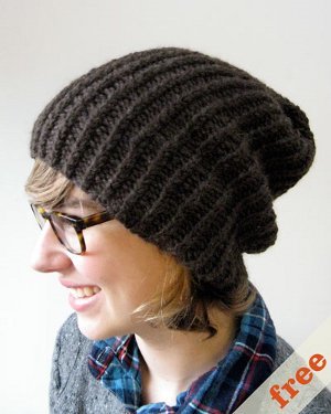 Simple Slouchy Hat | AllFreeKnitting.com