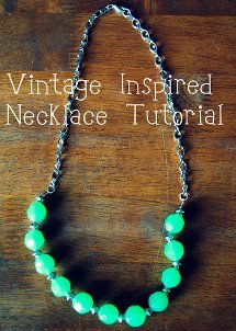Vintage Inspired Green Beaded Necklace | AllFreeJewelryMaking.com