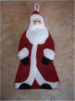 felt christmas ornaments layered ornament monday father santa allfreechristmascrafts