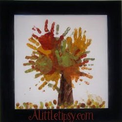 Fall Leaves Finger Painting | AllFreeHolidayCrafts.com