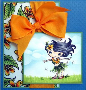 hula hawaiian cutie card greeting shaped butterfly favecrafts cards