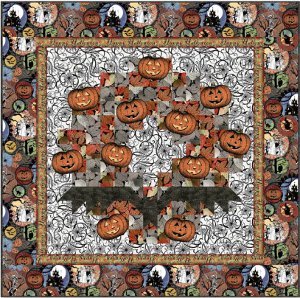 Spooky Wreath Halloween Quilt | FaveQuilts.com