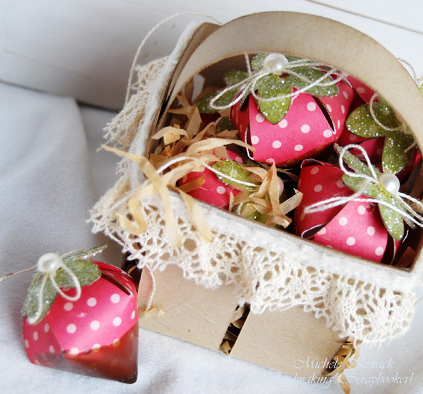 Paper Chocolate Covered Strawberries 