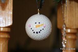 Golf Ball Snowman Christmas Ornament Craft | AllFreeChristmasCrafts.com