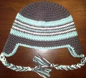 hat adult ear flap braided crochet pattern patterns colors