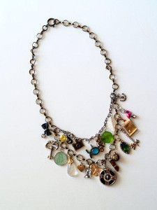 Charming Collage Necklace | AllFreeJewelryMaking.com