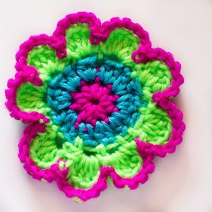 Neon Flower | AllFreeCrochet.com