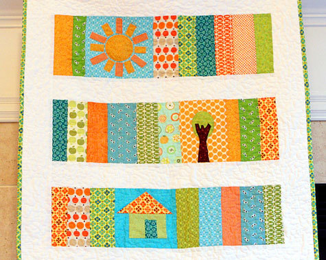 Sunshine Slice of Life Baby Quilt | FaveQuilts.com Sunshine Slice of Life Baby Quilt | FaveQuilts.com