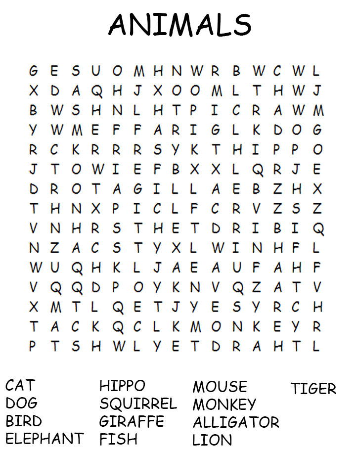 create your own free printable word search