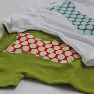 Snazzy Appliqued Onesie | AllFreeSewing.com
