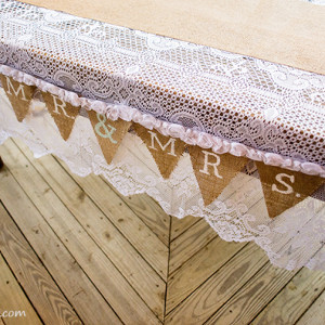 Lace and Burlap Bunting | AllFreeDIYWeddings.com