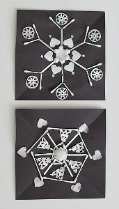 Symmetrical Snowflake Art | AllFreeKidsCrafts.com