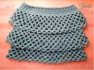 Ruffle Crochet Skirt | AllFreeCrochet.com