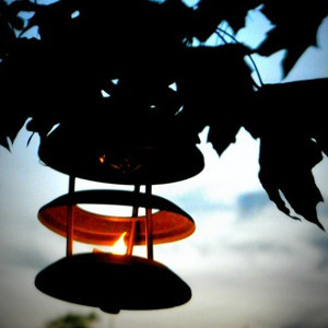 Upcycled Outdoor Hanging Lanterns | AllFreeHolidayCrafts.com