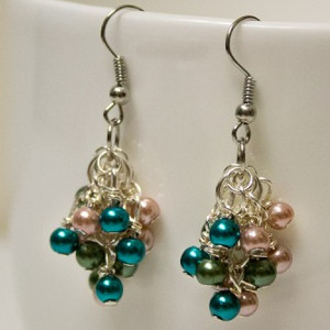 DIY Grapevine Cluster Earrings AllFreeJewelryMaking.com