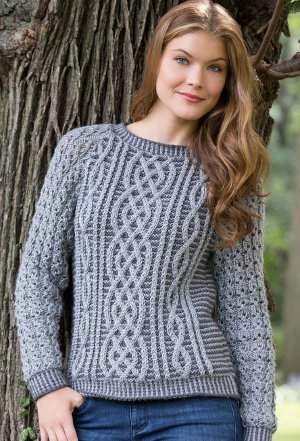Timeless Cabled Sweater | AllFreeKnitting.com