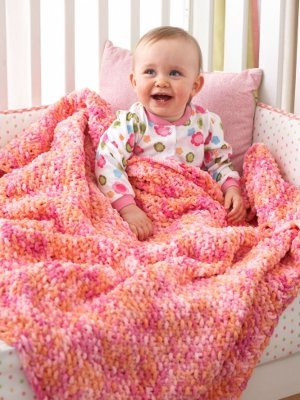 Cuddly Seed Stitch Baby Blanket | AllFreeKnitting.com