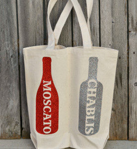 glitter wine bag