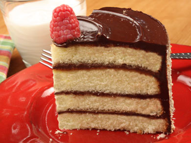 Vanilla Cake with Chocolate Cream Cheese Frosting | MrFood.com