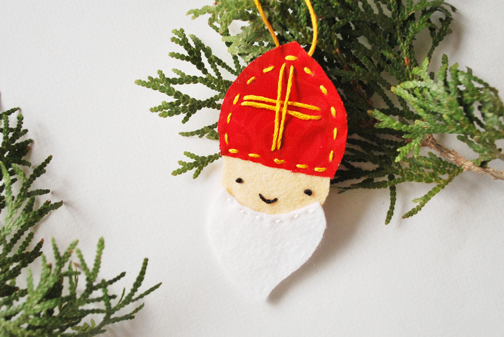 St. Nicolas embroidered ornament