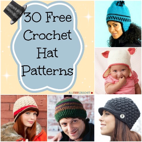 30 Free Crochet Hat Patterns AllFreeCrochet Com