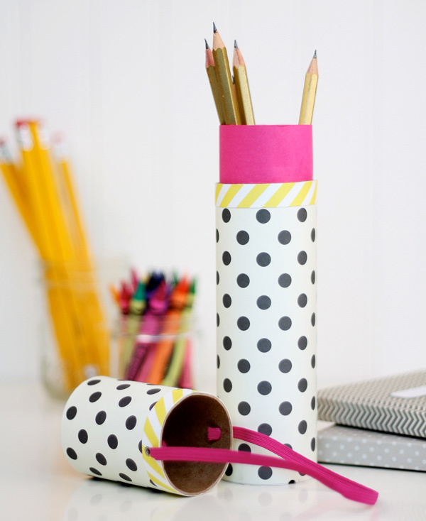 Recycled Mail Tube Pencil Case | AllFreePaperCrafts.com