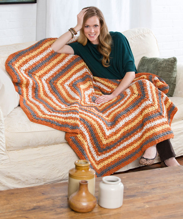 Awesome Autumn Throw | AllFreeCrochetAfghanPatterns.com