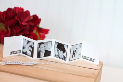 Happy Anniversary Mini Photo Accordion Card