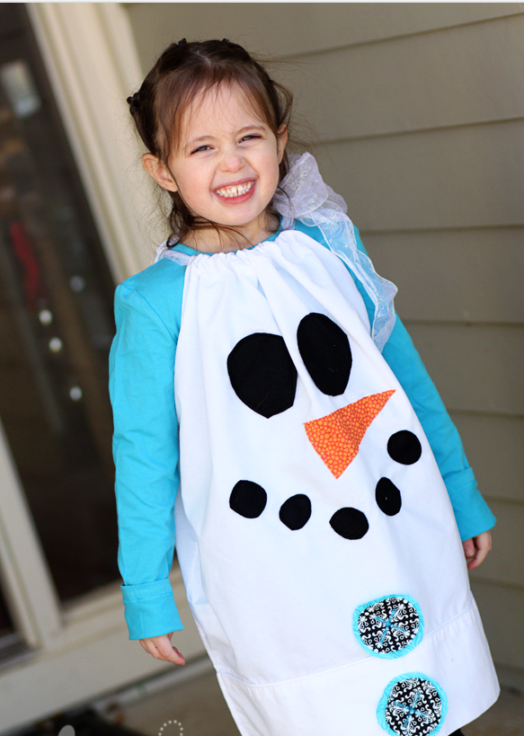 Sew Simple Snowman Dress | AllFreeHolidayCrafts.com