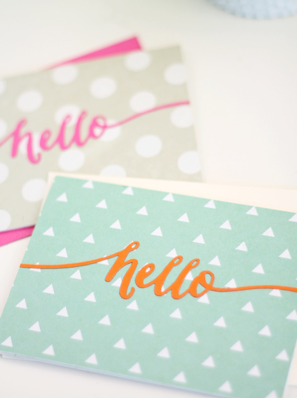 Bright Hello Greeting Cards | AllFreePaperCrafts.com
