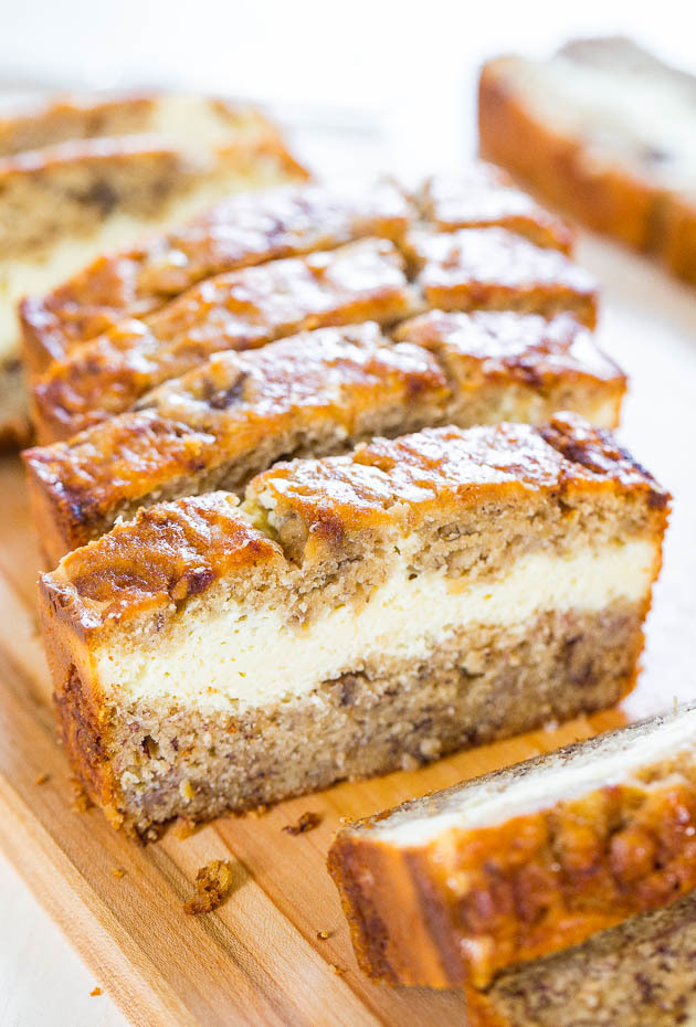 Cheese banana bread cream filled recipes Cream Cheese-Filled Banana Bread | RecipeLion.com