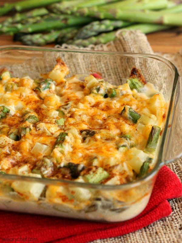 Cheesy Baked Potato and Asparagus Casserole | RecipeLion.com