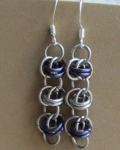 barrel weave chainmaille earrings allfreejewelrymaking com
