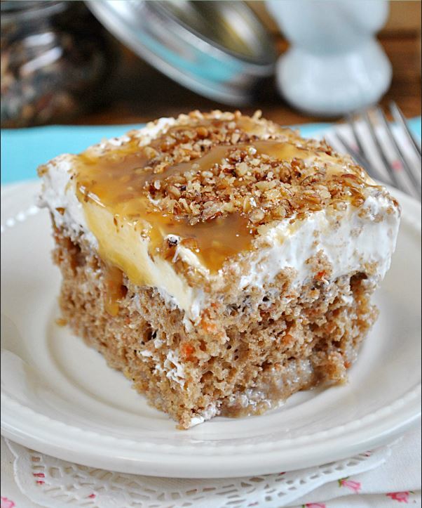 Incredible Carrot Cake Poke Cake