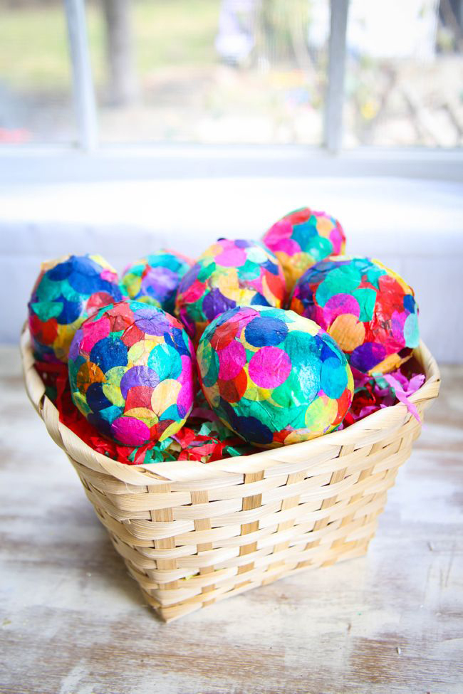 Colorful Confetti Easter Eggs