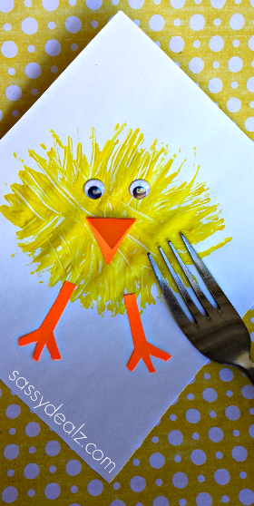 crafty chicks 2 Project AllFreeKidsCrafts.com Chick Easter Fork Painting crafty chicks 2 Project AllFreeKidsCrafts.com Chick Easter Fork Painting